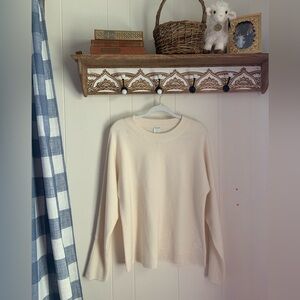 Joie 100% Cashmere Cream Crew Neck Sweater